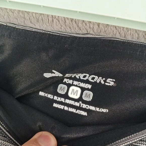 BROOKS Capri Legging M(8-10)Activewear Gray Pull on Spandex Casual Drawstring - Picture 8 of 11